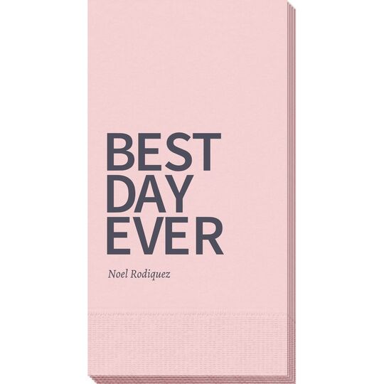 Bold Best Day Ever Guest Towels